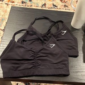 Two Gymshark Ruched Training Bras
